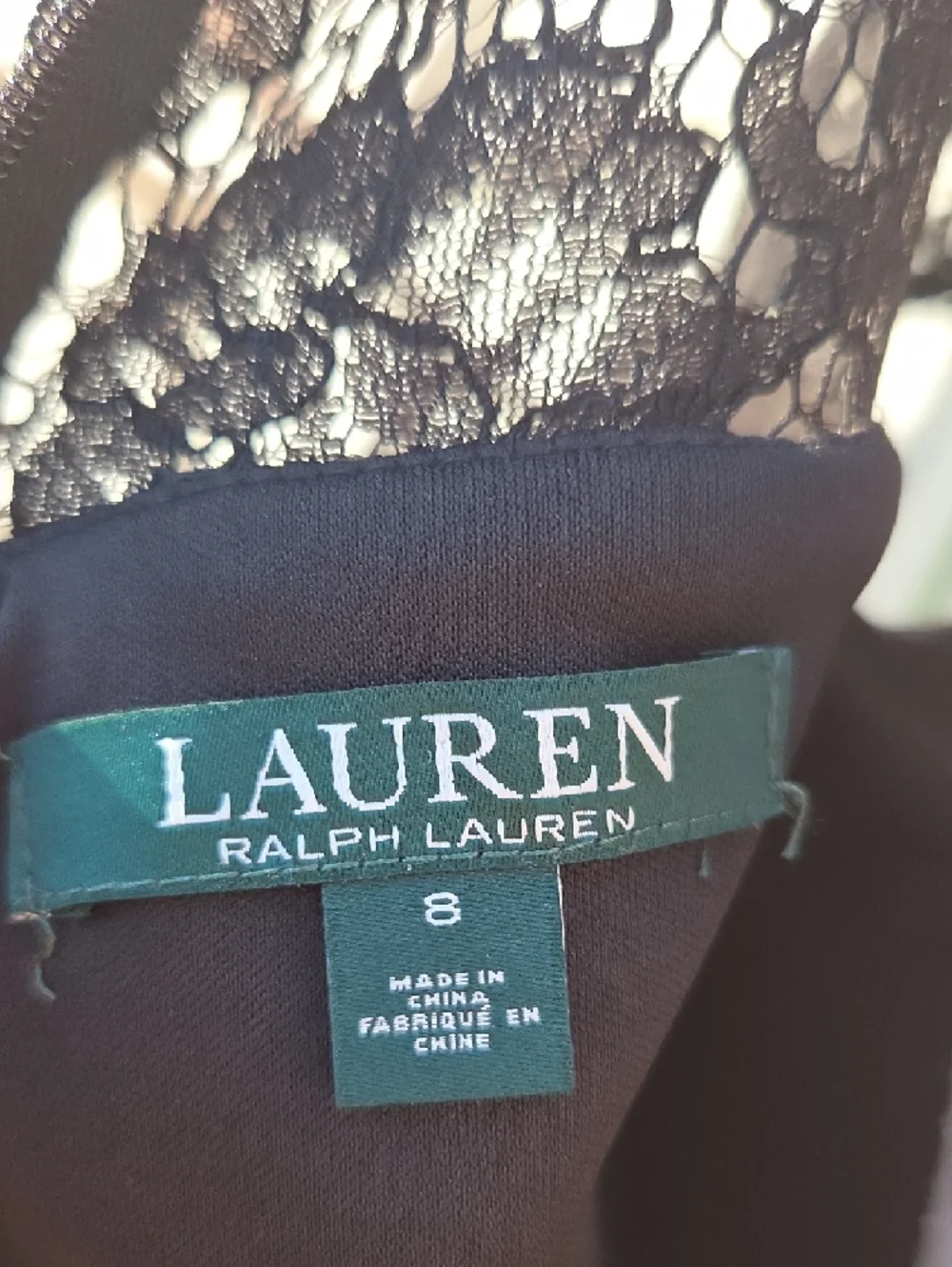 Lauren Ralph Lauren Black Lace-Trim Maxi Dress - Picture 8 of 8
